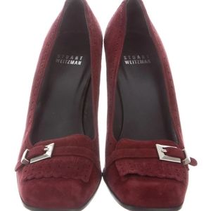 COPY - Stuart Weitzman Suede Red Pumps